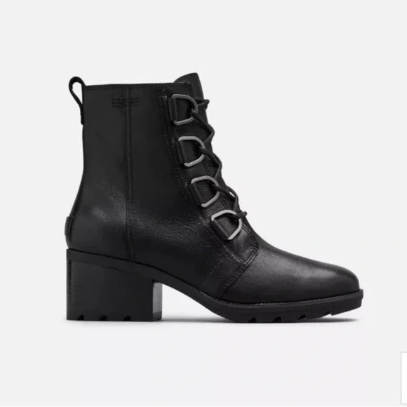 Sorel Black Lace Up Waterproof Boots for Women - Picture 3 of 9